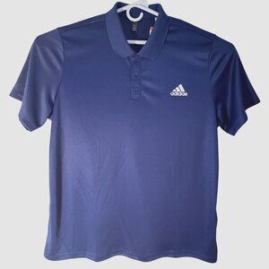 Adidas Mens Golf D2M Polo Shirt 2XL Dark Navy Blue Athletic Moisture Wick XXL